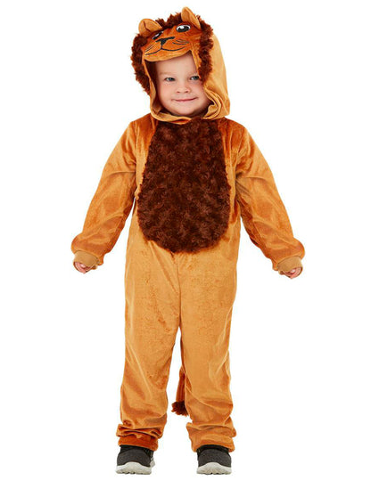 Vue de face du déguisement lion pour bébé