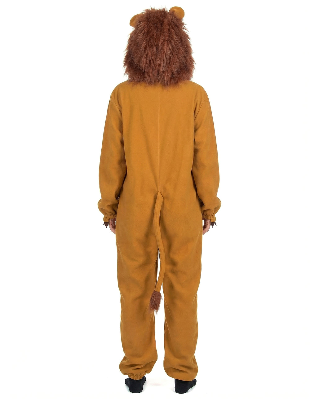 Vue de dos du déguisement lion fauve pour femme