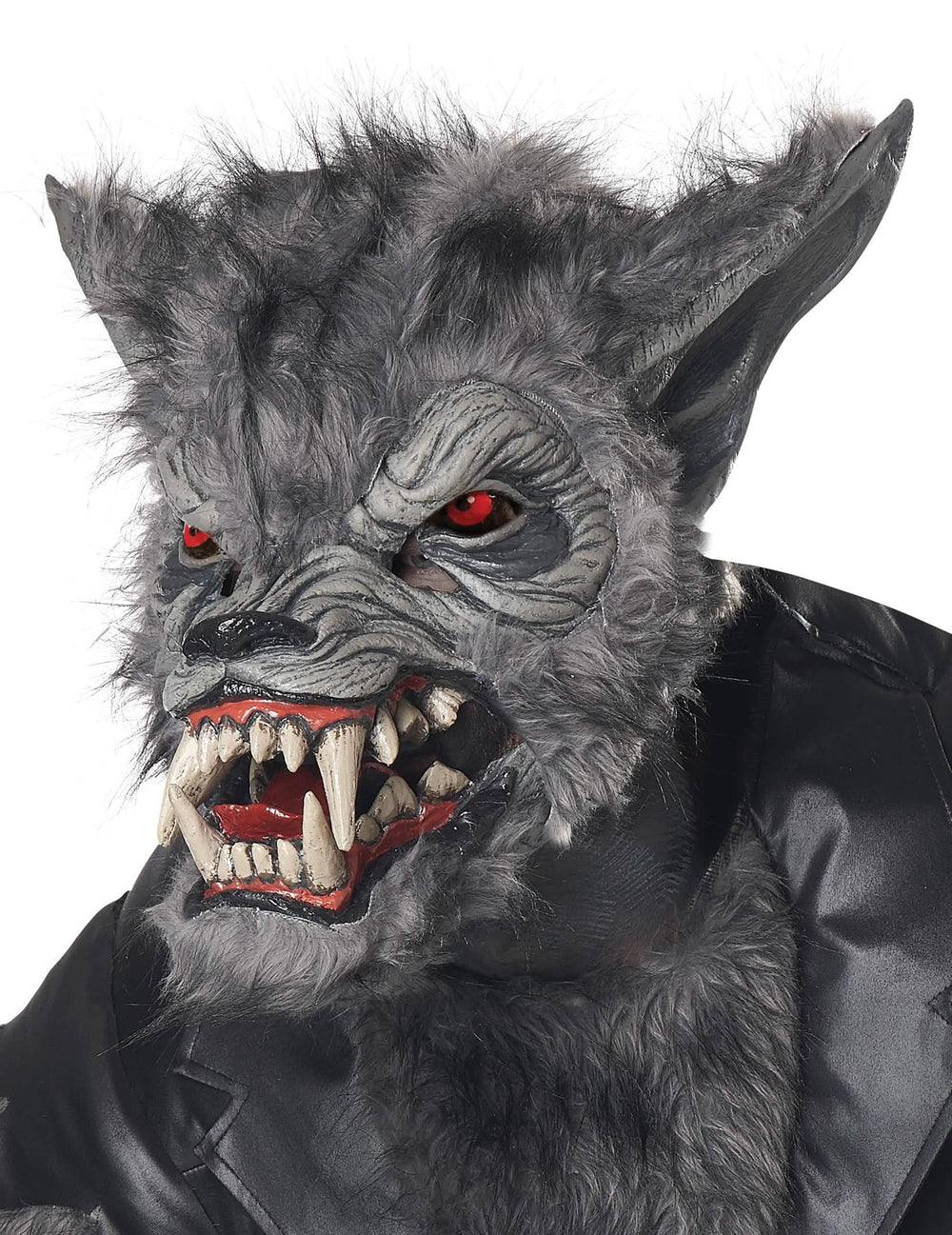 Vista de perfil da máscara do disfarce de lobo-garou em perfecto luxo