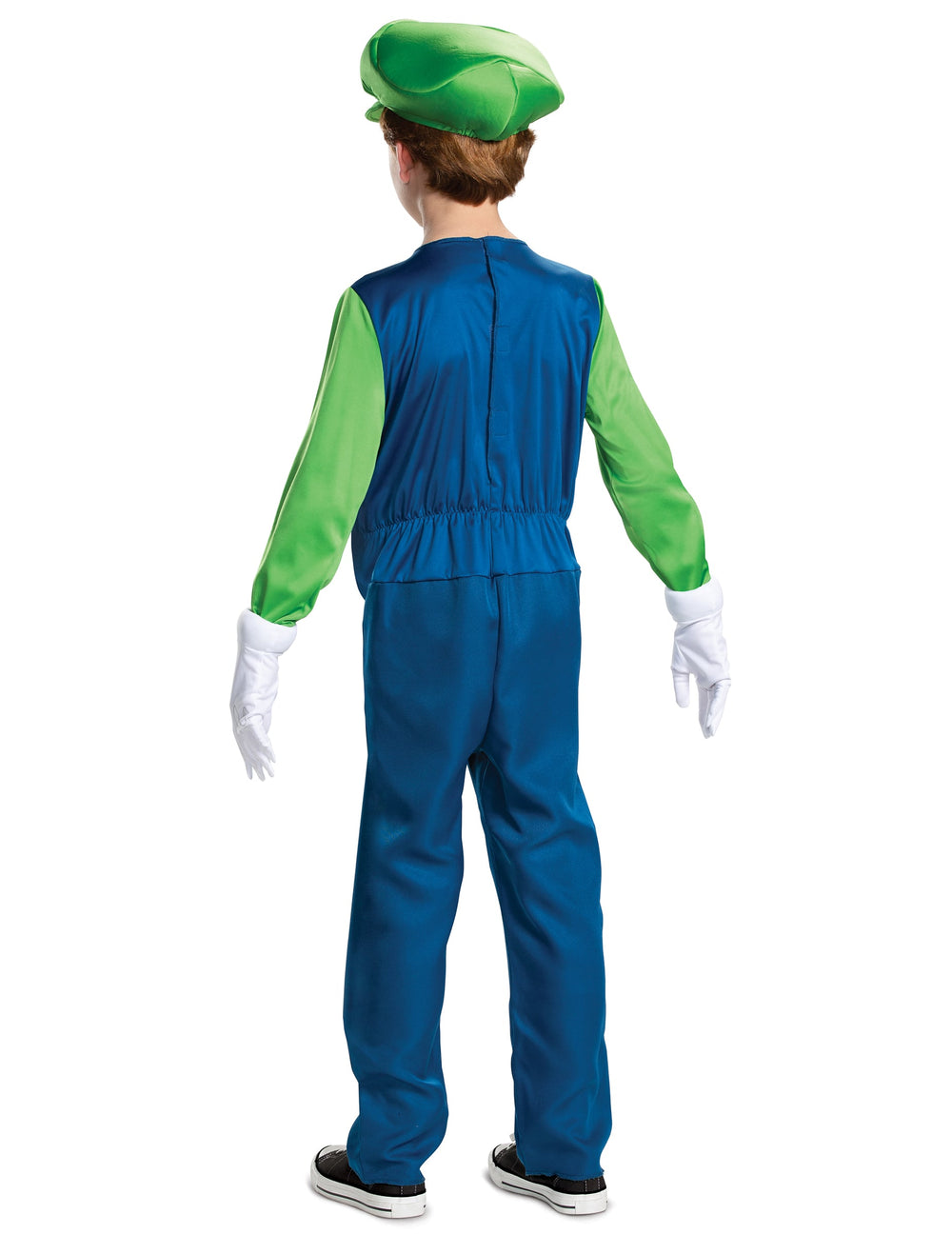 Vue de dos du déguisement Luigi Deluxe pour enfant