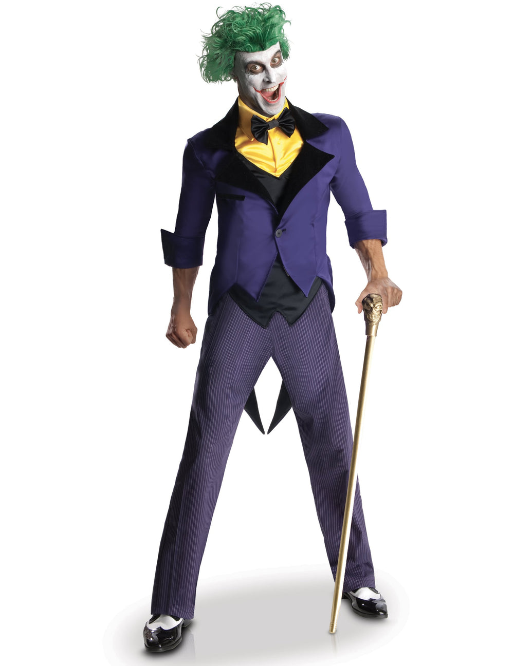 Déguisement luxe Joker pour adulte violet et jaune