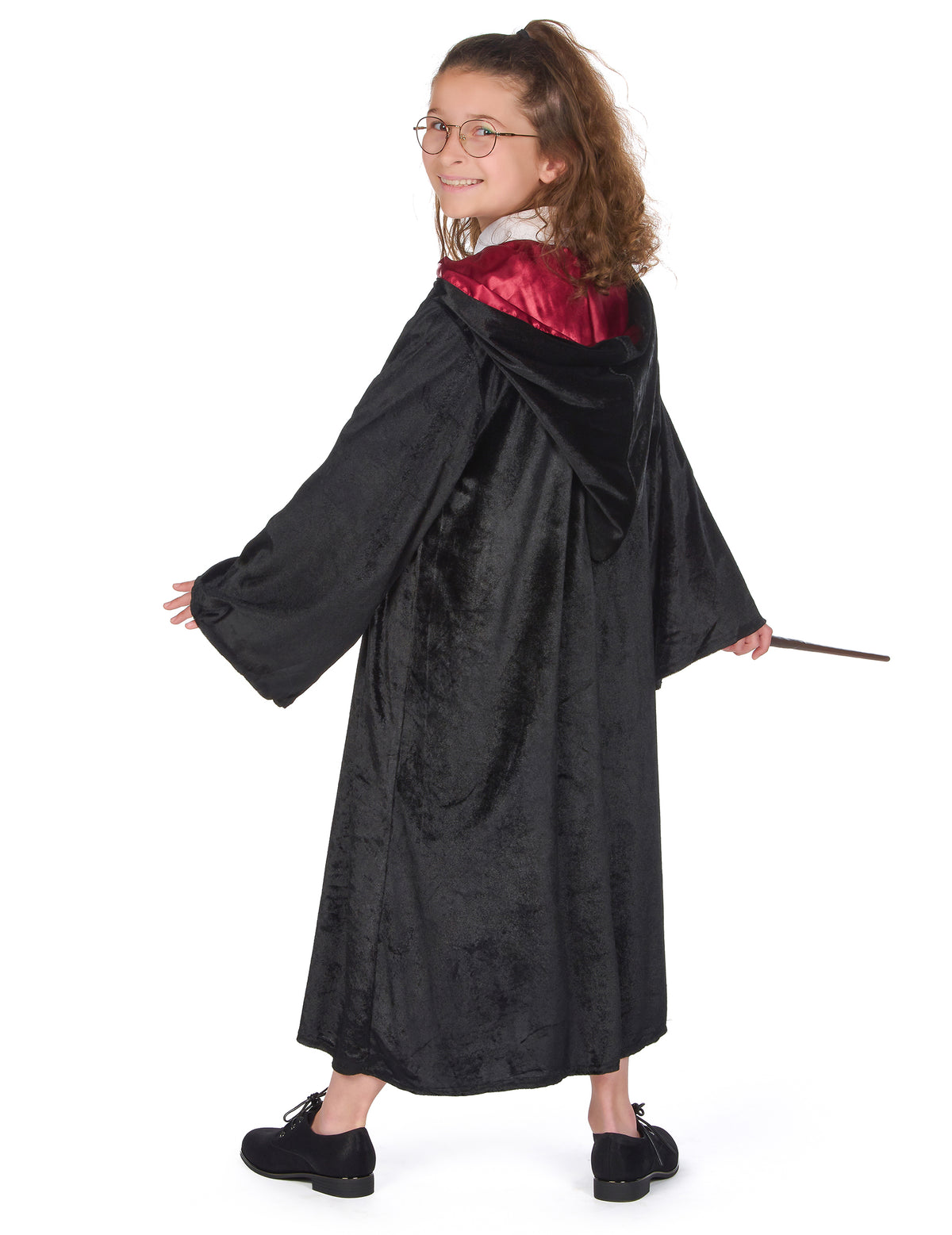 Vue de dos du déguisement luxe robe Harry Potter pour enfant