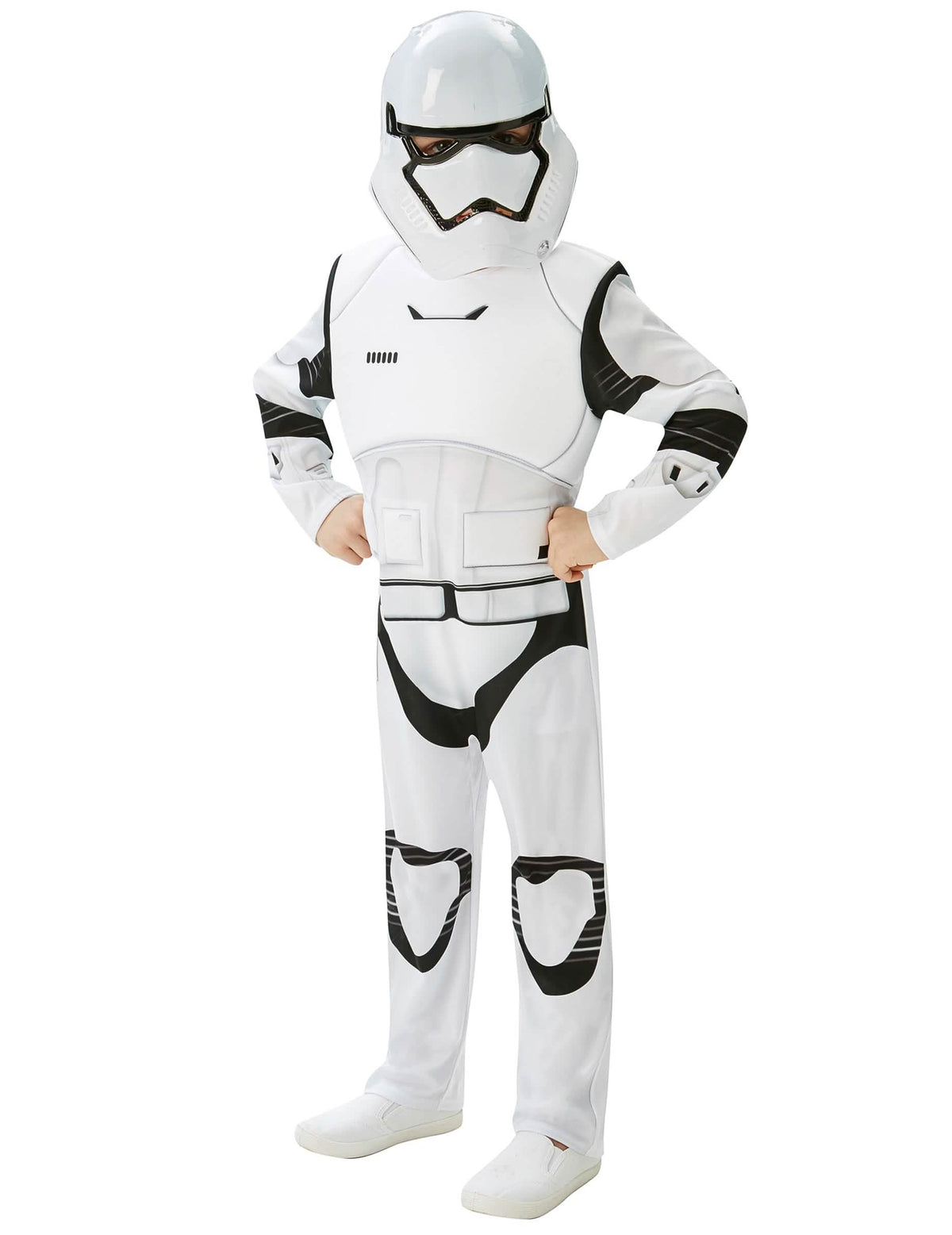 Fato de luxo Stormtrooper Star Wars VII™ para criança branco e preto com máscara