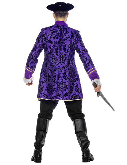 Fato de marquês barroco roxo luxuoso para homem