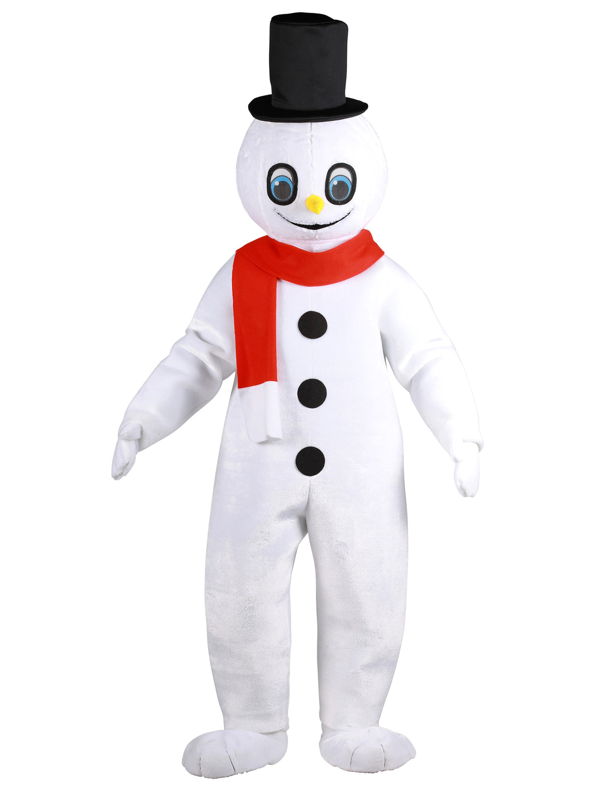 Fato de mascote de boneco de neve de luxo para adulto