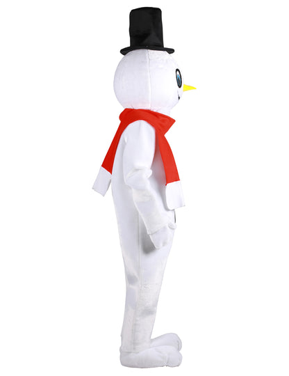 Fato de mascote de boneco de neve de luxo para adulto