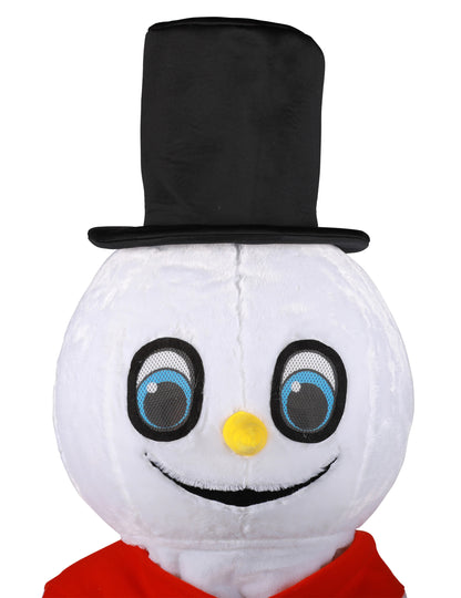 Fato de mascote de boneco de neve de luxo para adulto