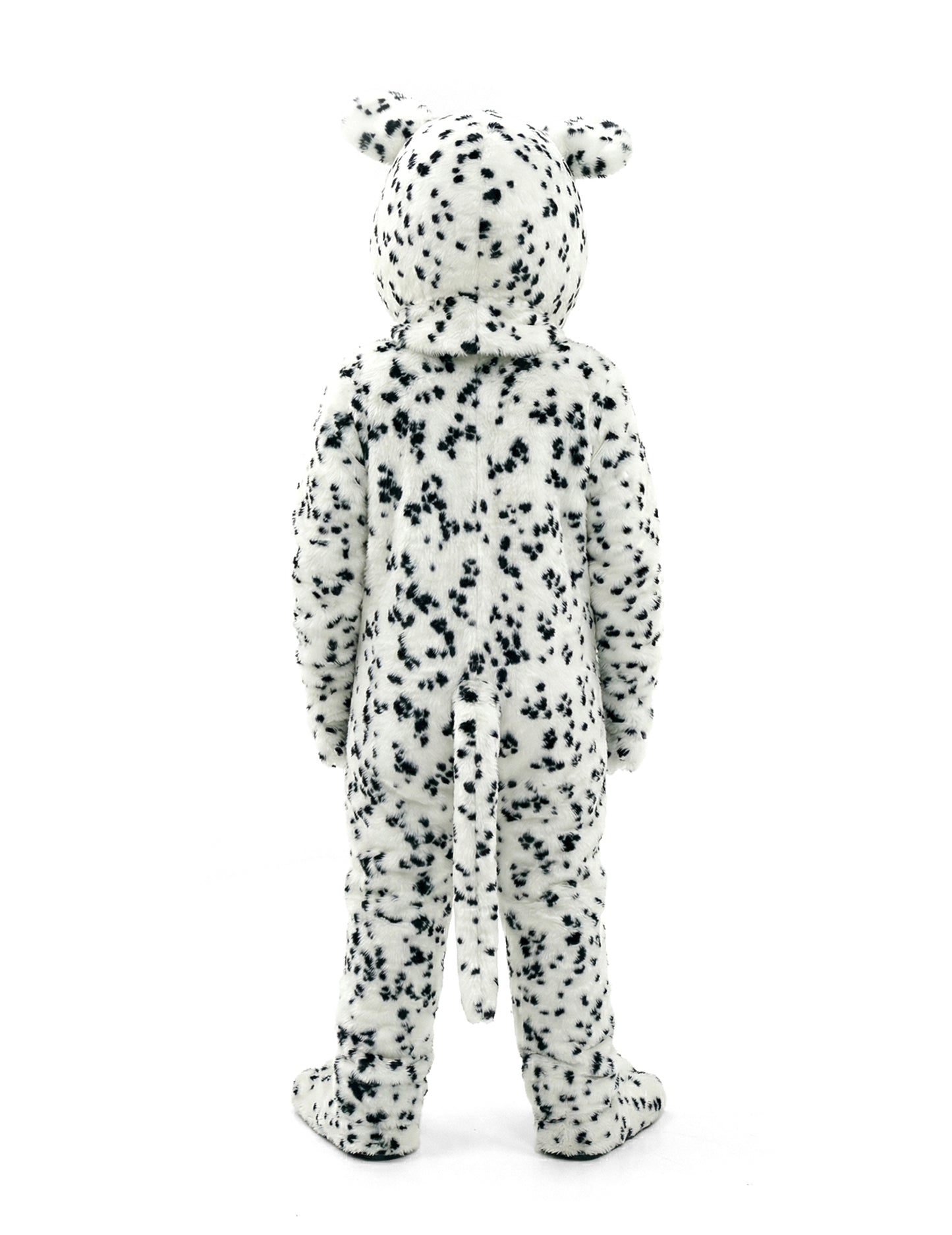 Vue de dos du déguisement mascotte chien dalmatien