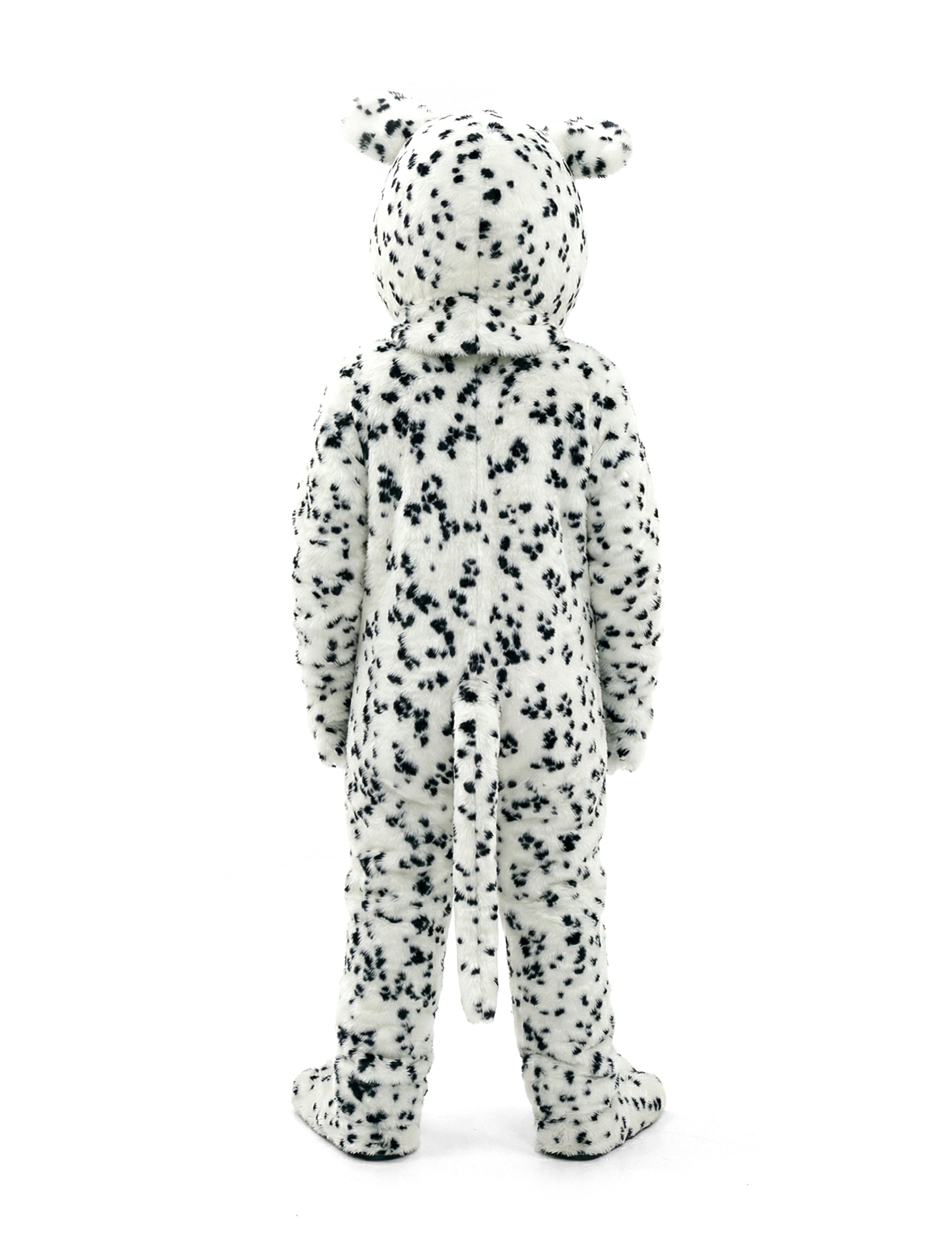 Vue de dos du déguisement mascotte chien dalmatien