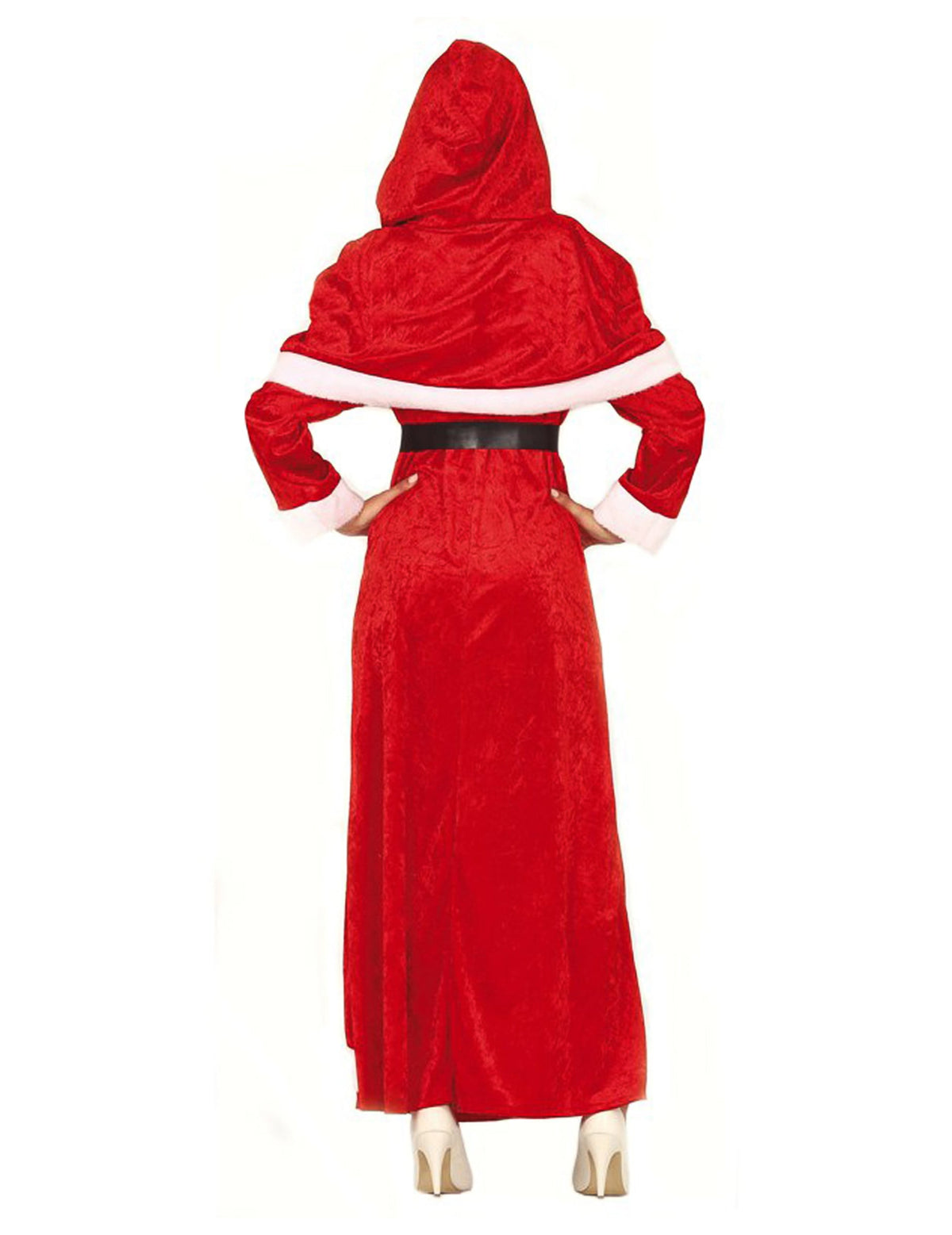 Vue de dos du déguisement mère Noël robe longue