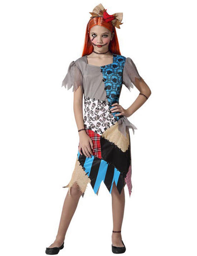 Déguisement miss vaudoo pour fille multicolore à motifs patchwork