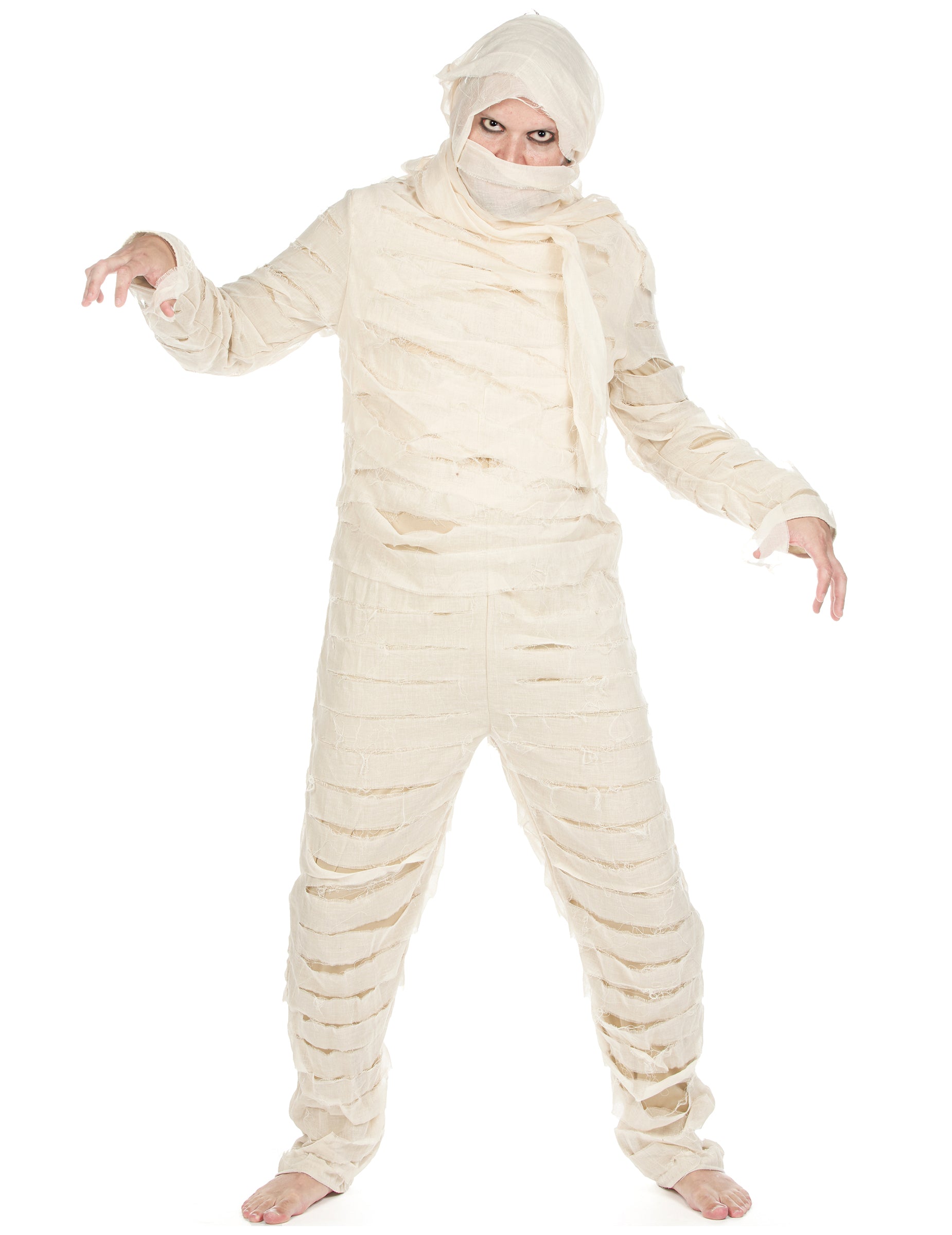 Déguisement de momie pour adulte blanche avec bandages