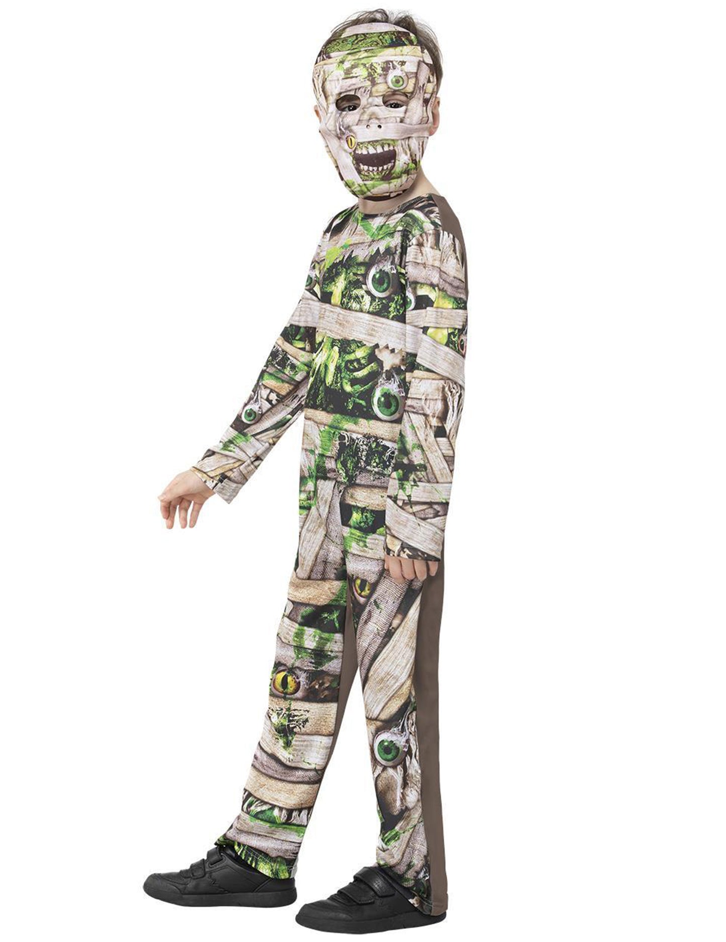 Vue de profil du déguisement de momie zombie