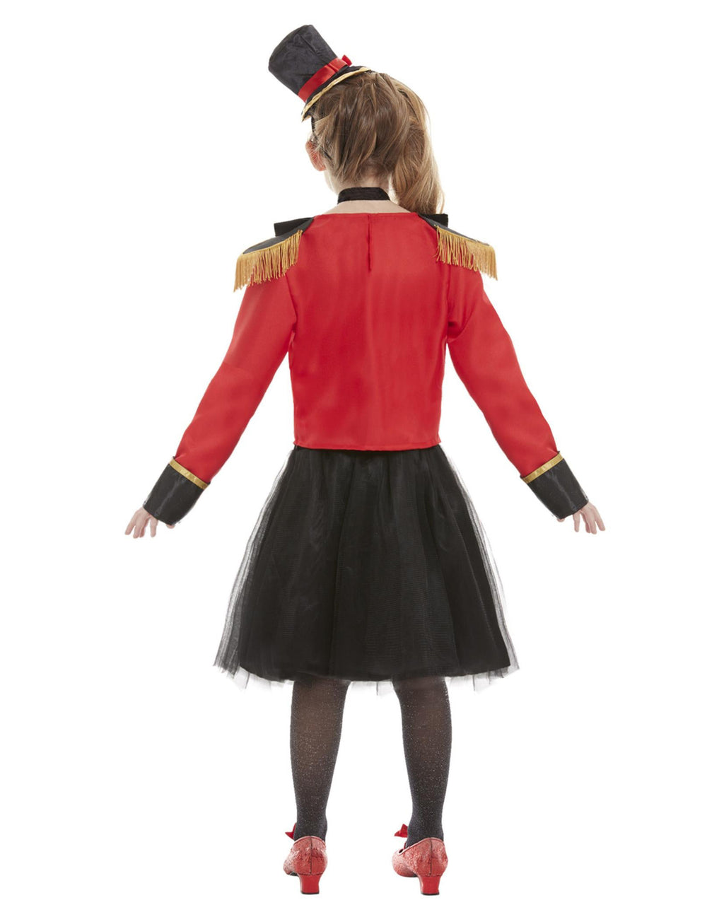 Vue de dos du déguisement Monsieur Loyal luxe pour fille
