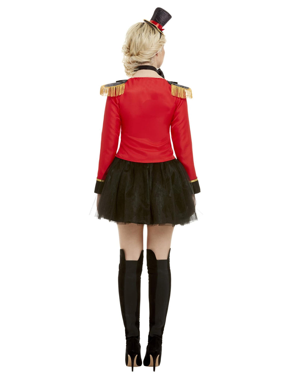 Vue de dos du déguisement de Monsieur Loyal pour femme