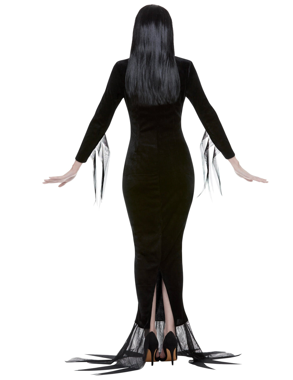 Vue de dos du déguisement Morticia Famille Addams™