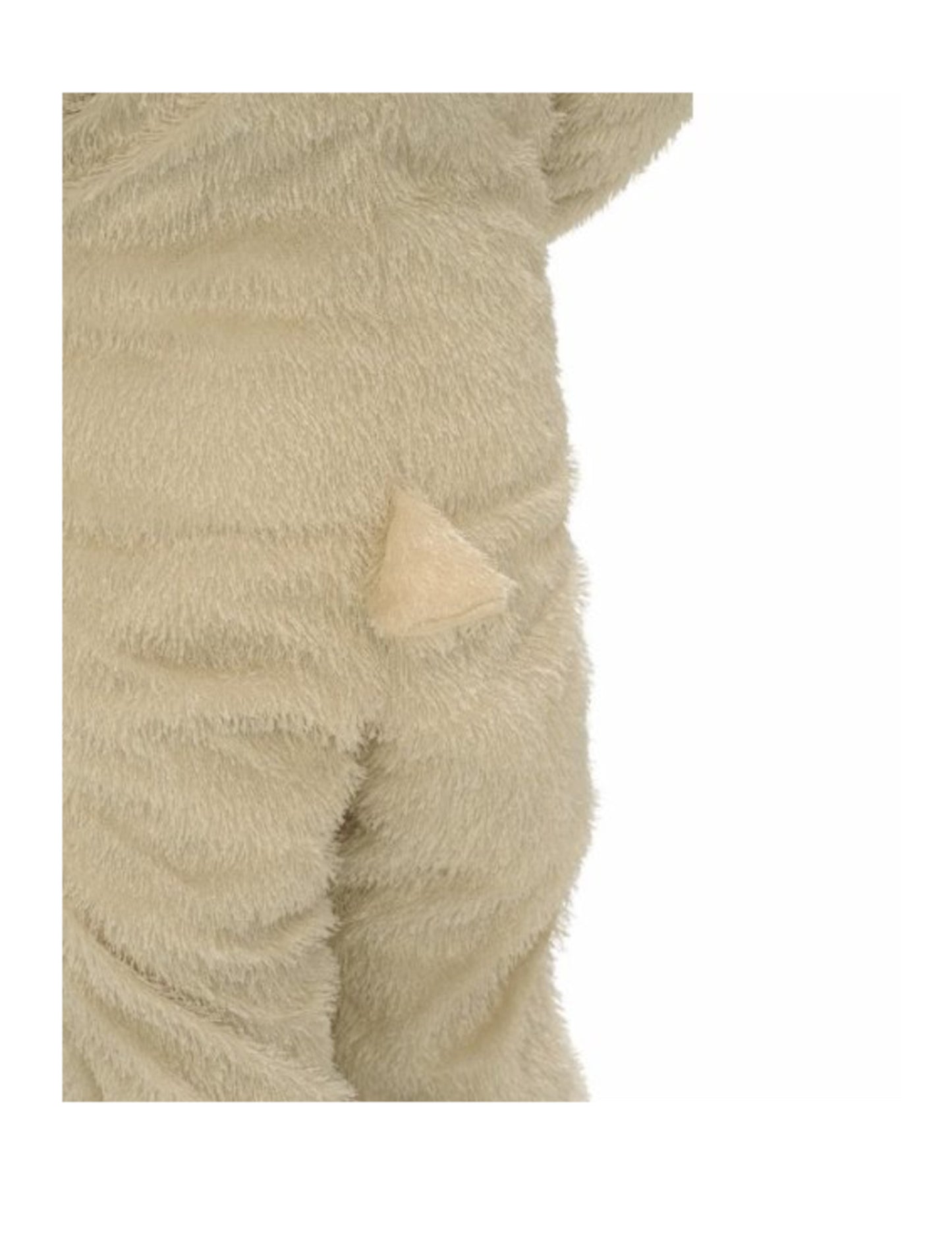 Détail de la queue du déguisement de mouton