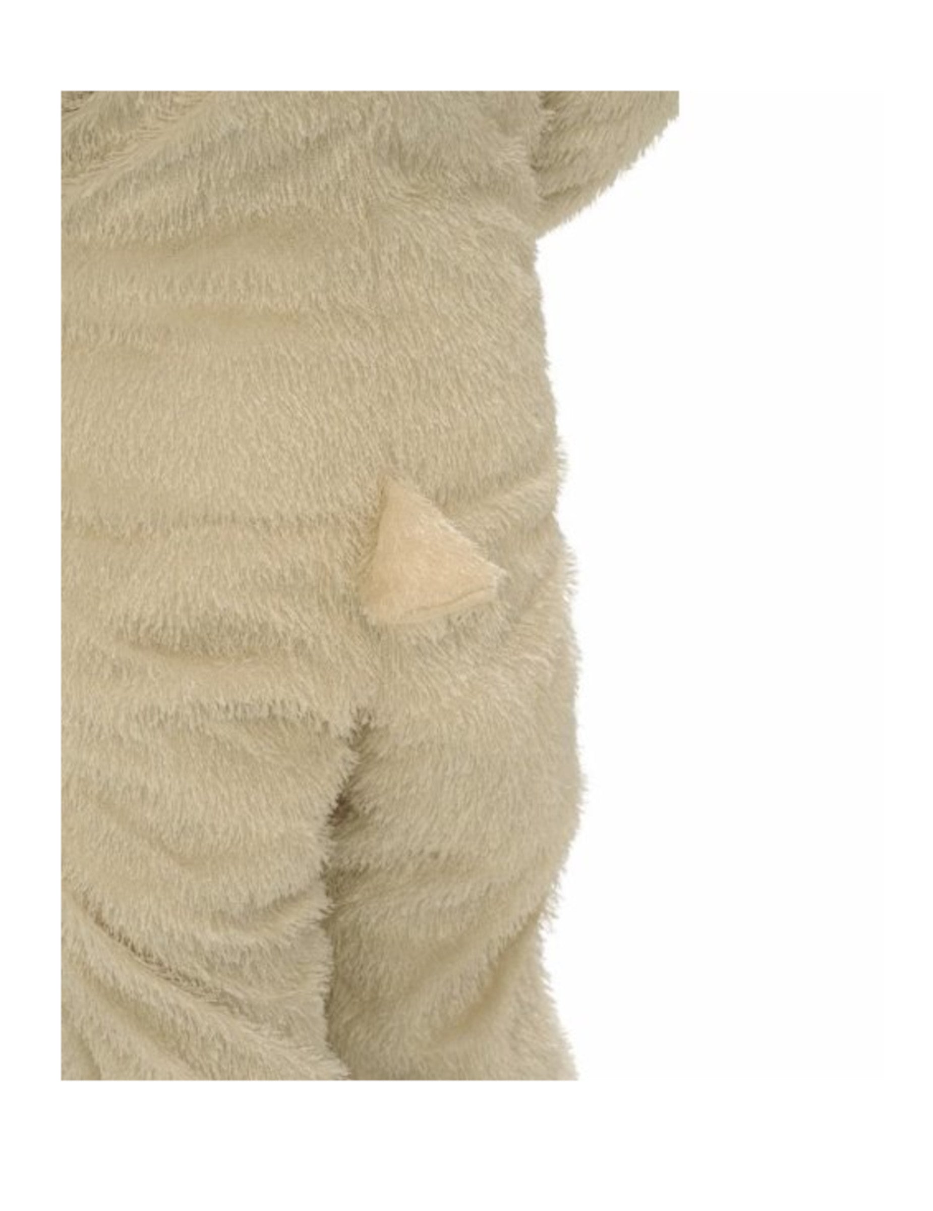 Détail de la queue du déguisement de mouton