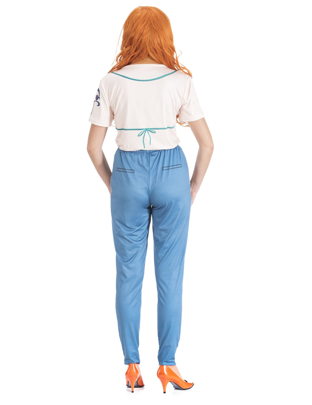 Vue de dos du déguisement de Nami One Piece™ pour adulte