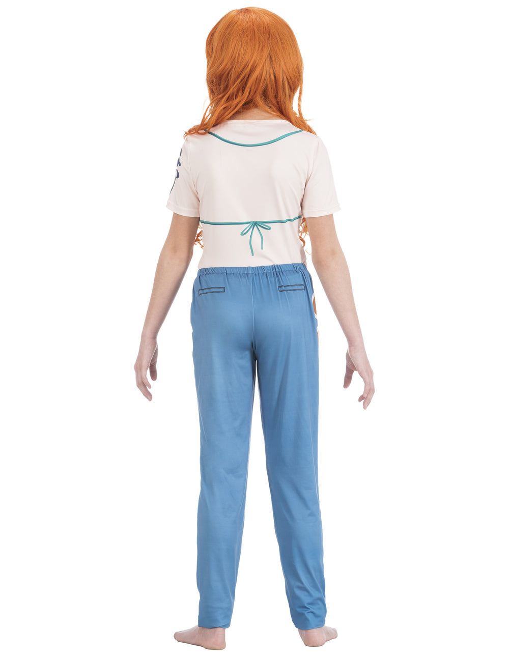Vue de dos du déguisement Nami One Piece pour enfant