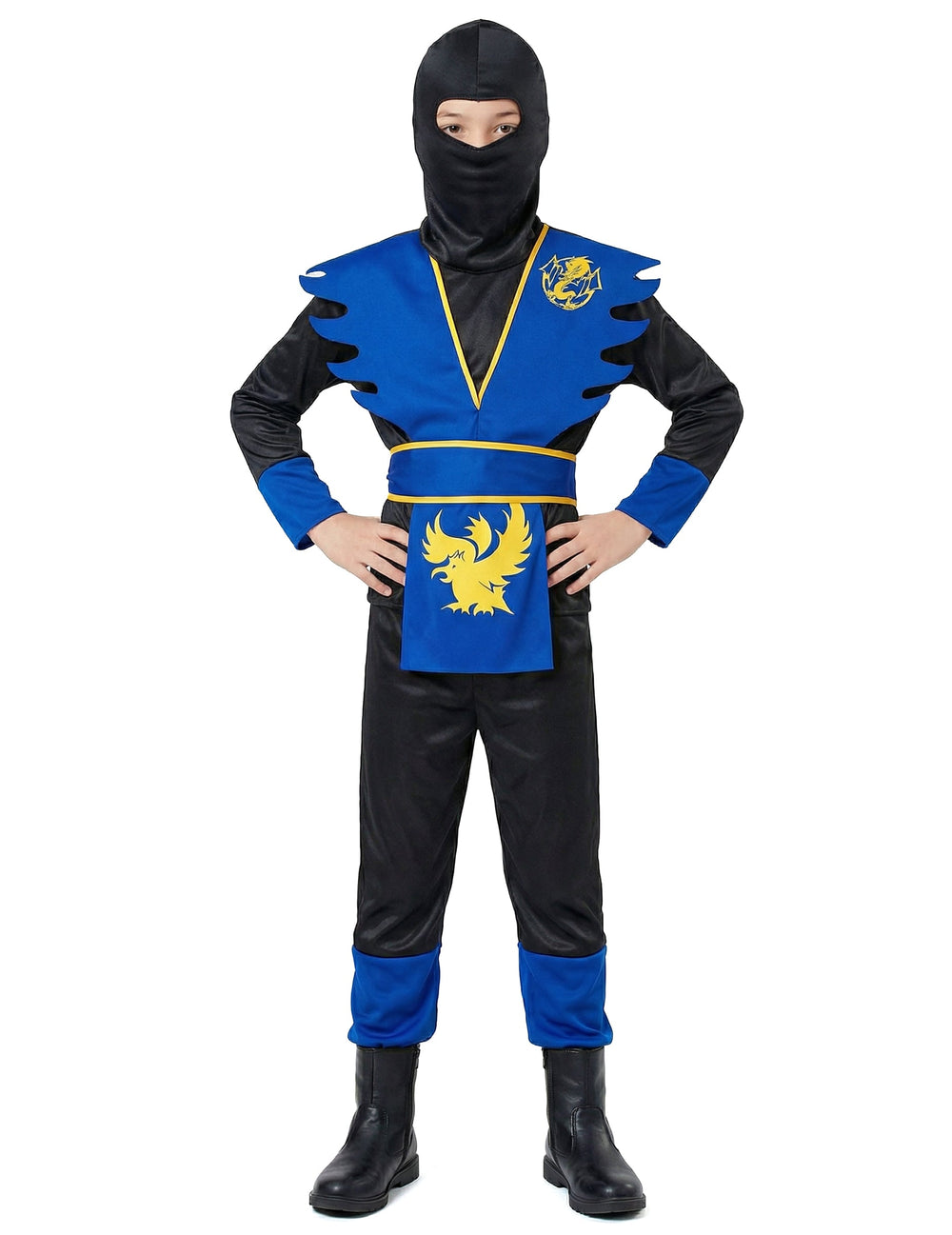 Vue de face du déguisement ninja pour garçon