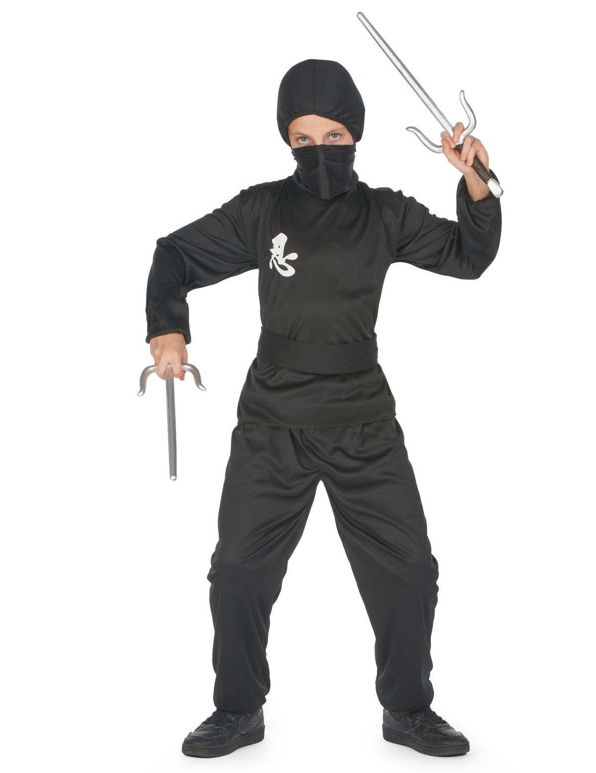 Sais en plastique tenus en main du déguisement ninja commando