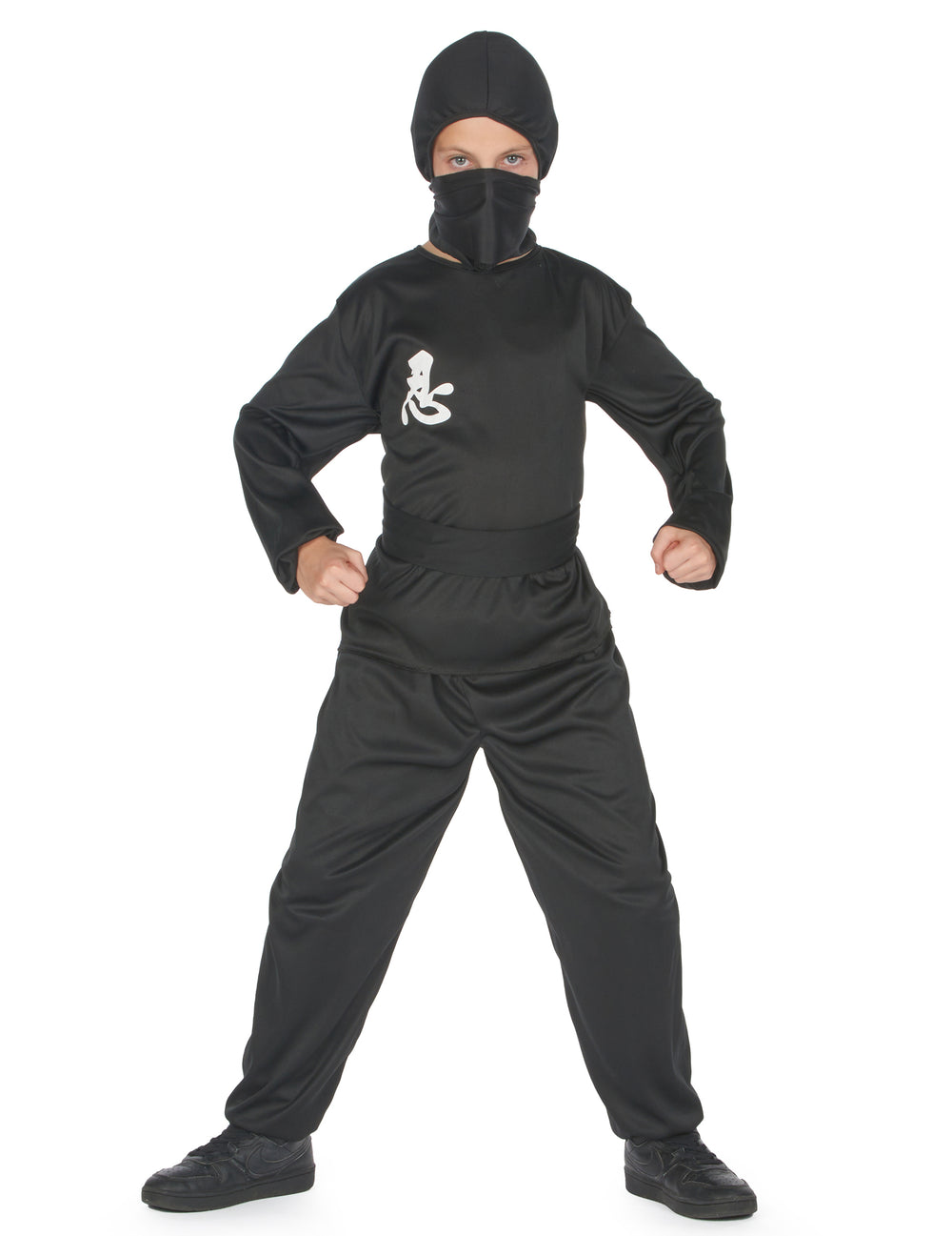 Vue de face du déguisement ninja commando pour garçon