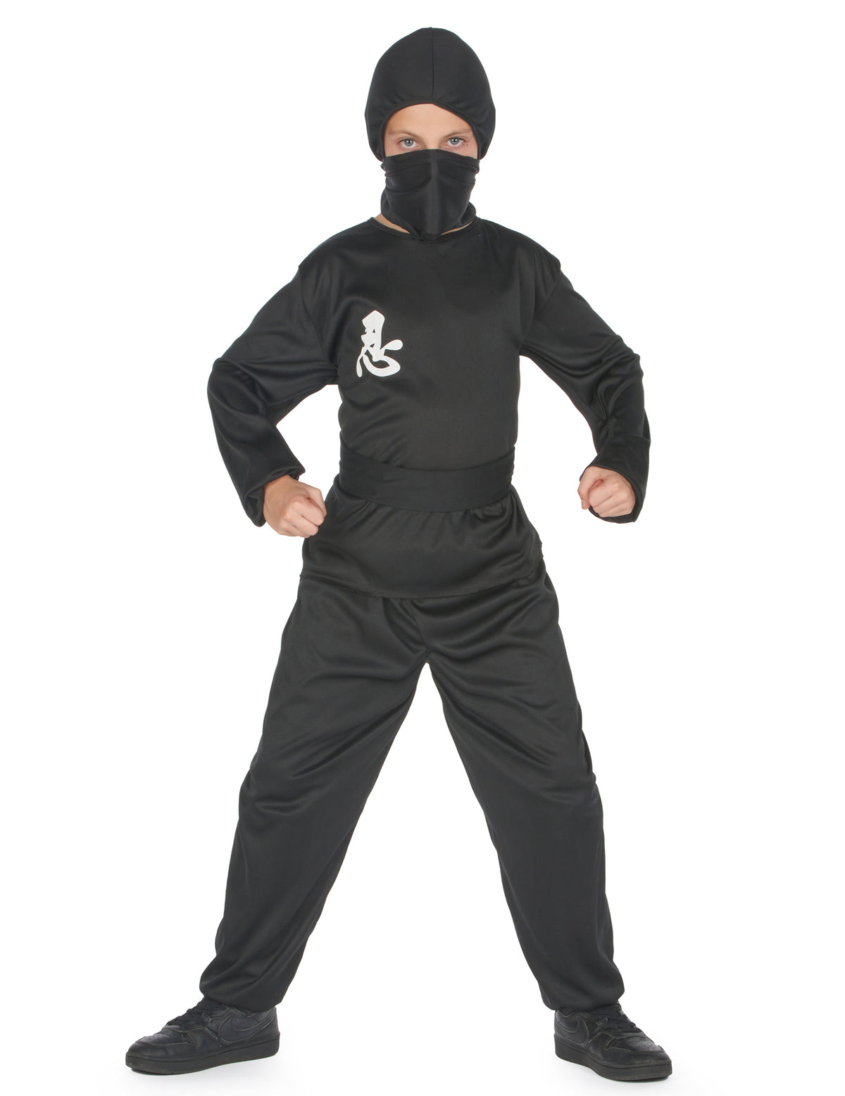 Vue de face du déguisement ninja commando pour garçon