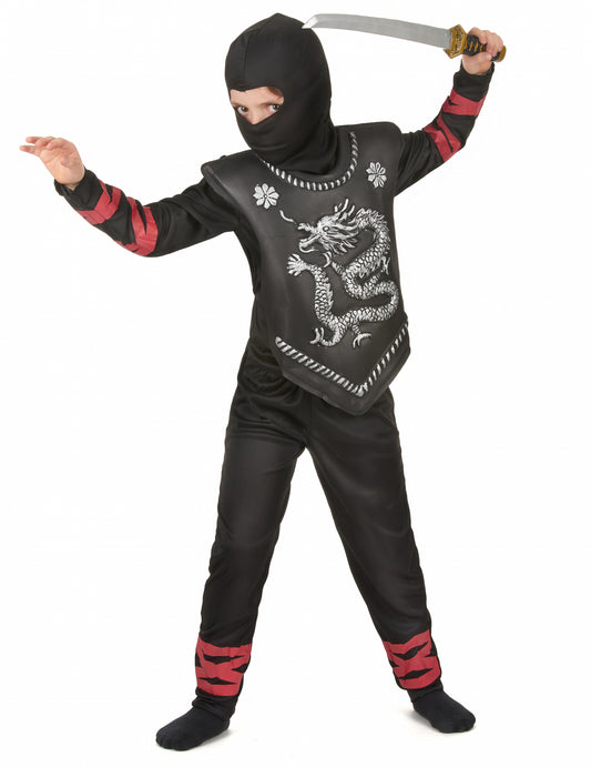 Sabre en plastique tenu en main du déguisement de ninja dragon pour garçon