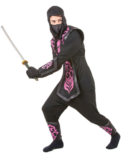 Disfarce ninja homem efeito feltro