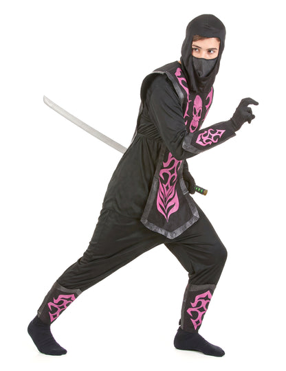 Disfarce ninja homem efeito feltro