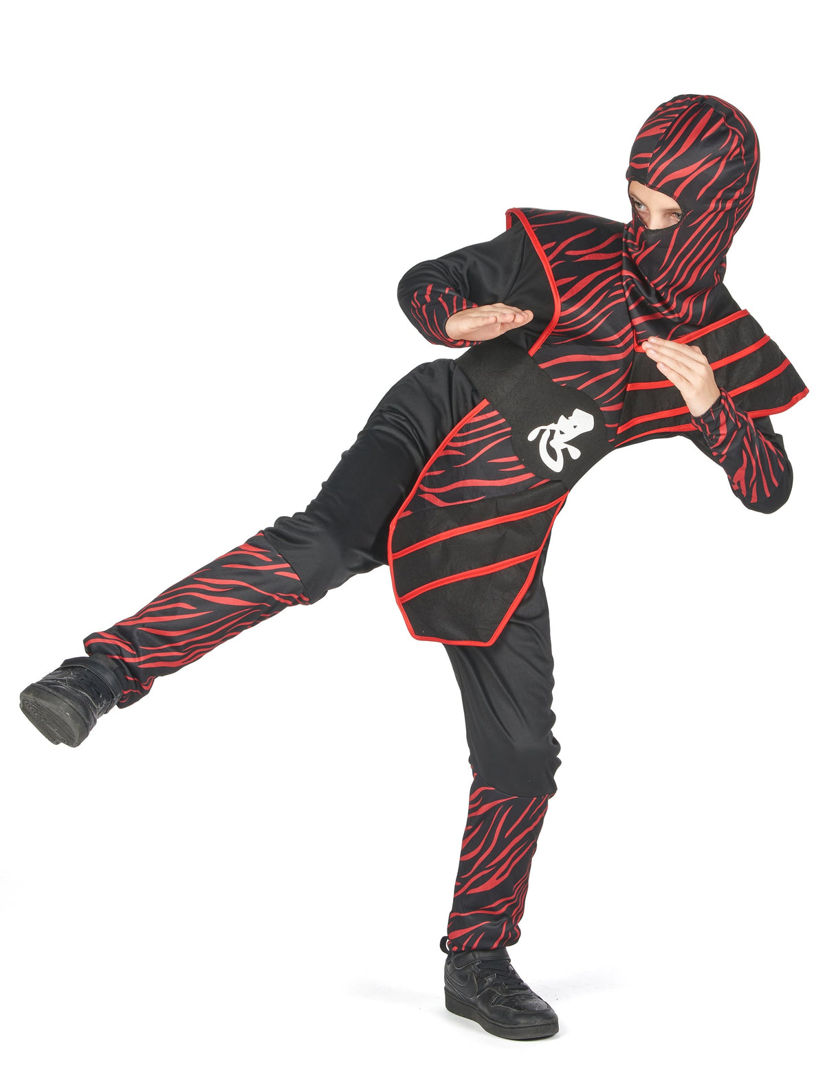 Vue de profil du déguisement ninja fauve pour garçon