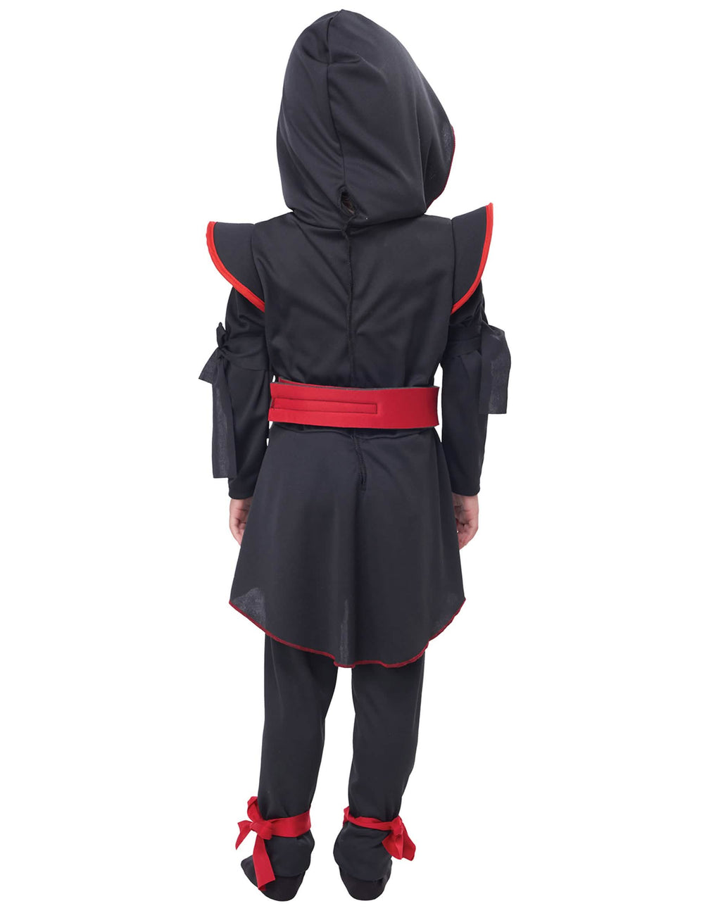 Vista traseira do fato de ninja luxo para menina