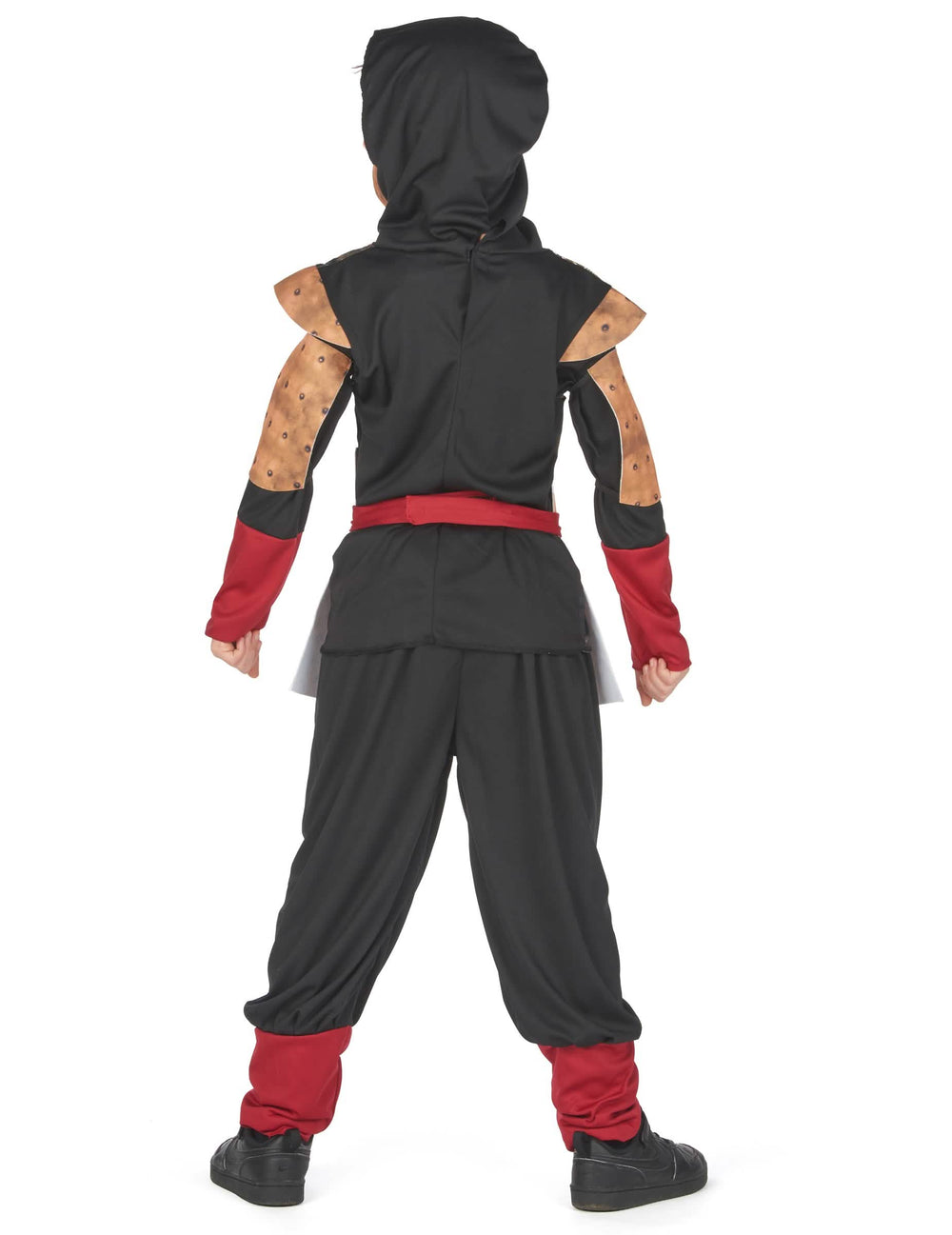 Vista de costas do disfarce ninja tradicional para menino