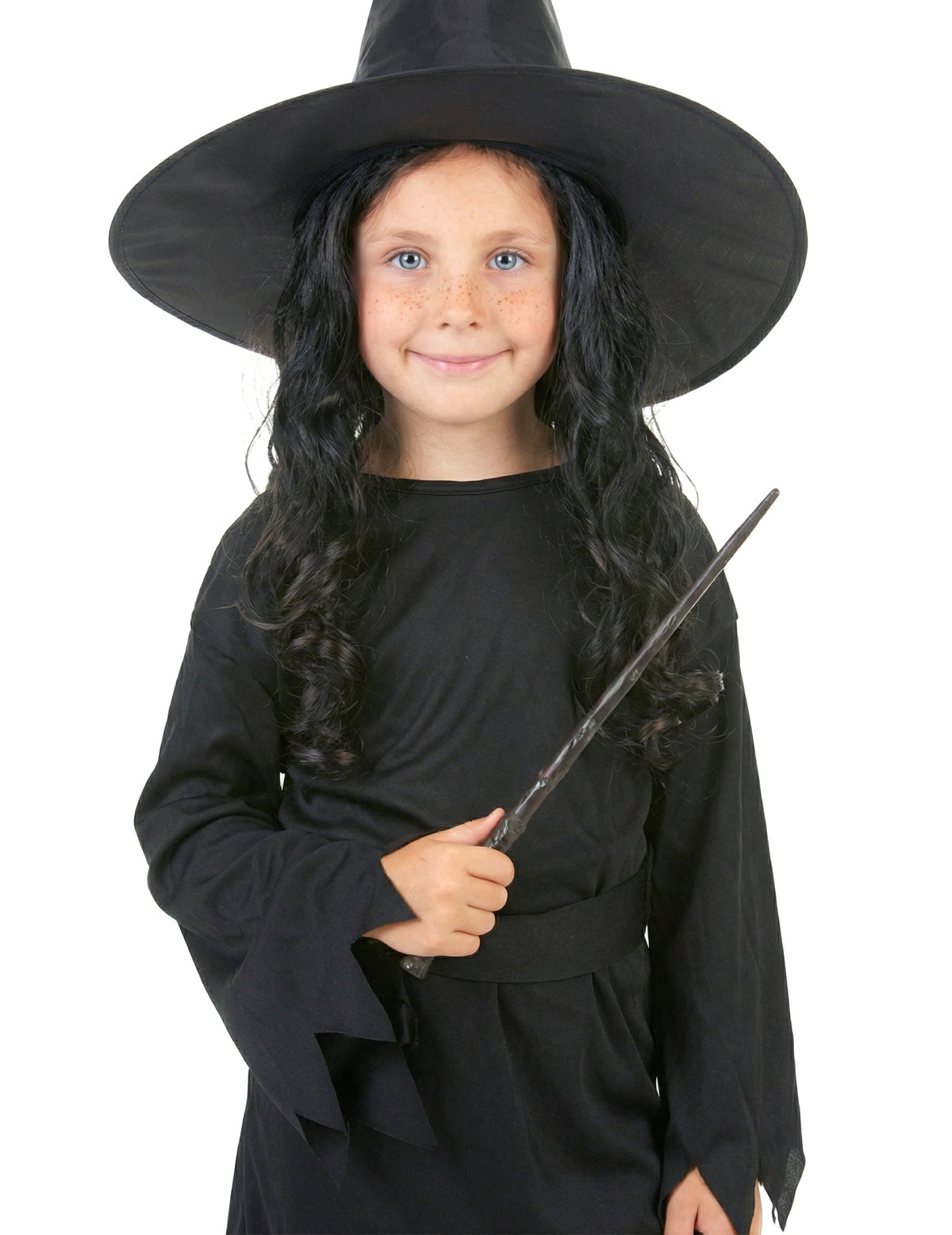 Gros plan sur la baguette du déguisement de sorcière Halloween pour fille