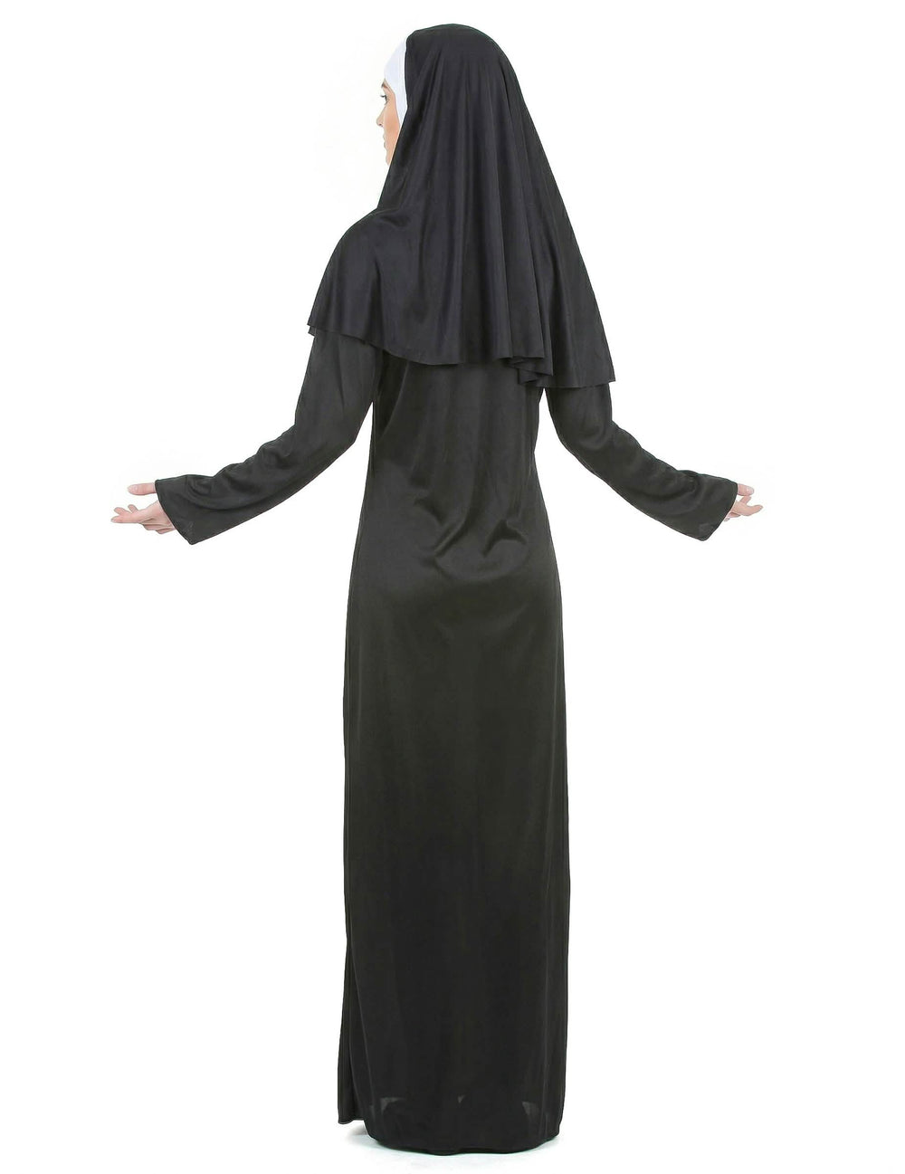 Vue de dos du déguisement de nonne pour femme
