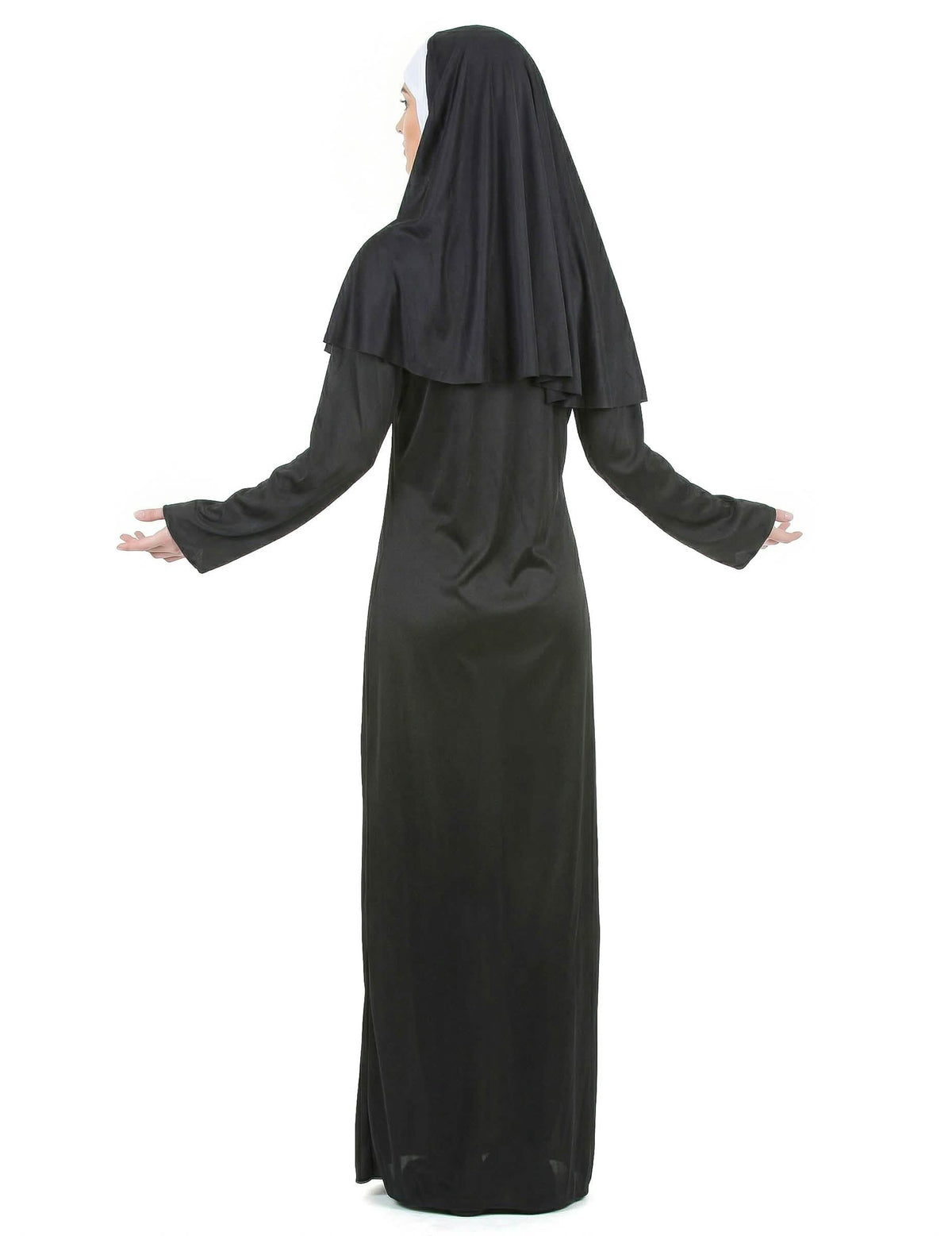Vue de dos du déguisement de nonne pour femme