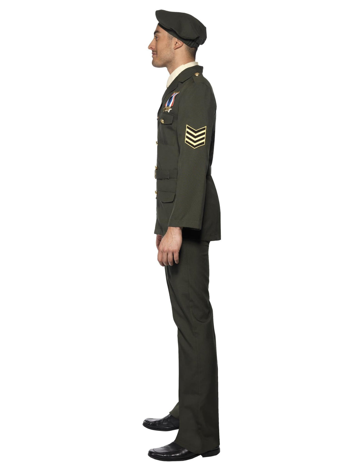 Vue de profil du déguisement d'officier militaire pour homme