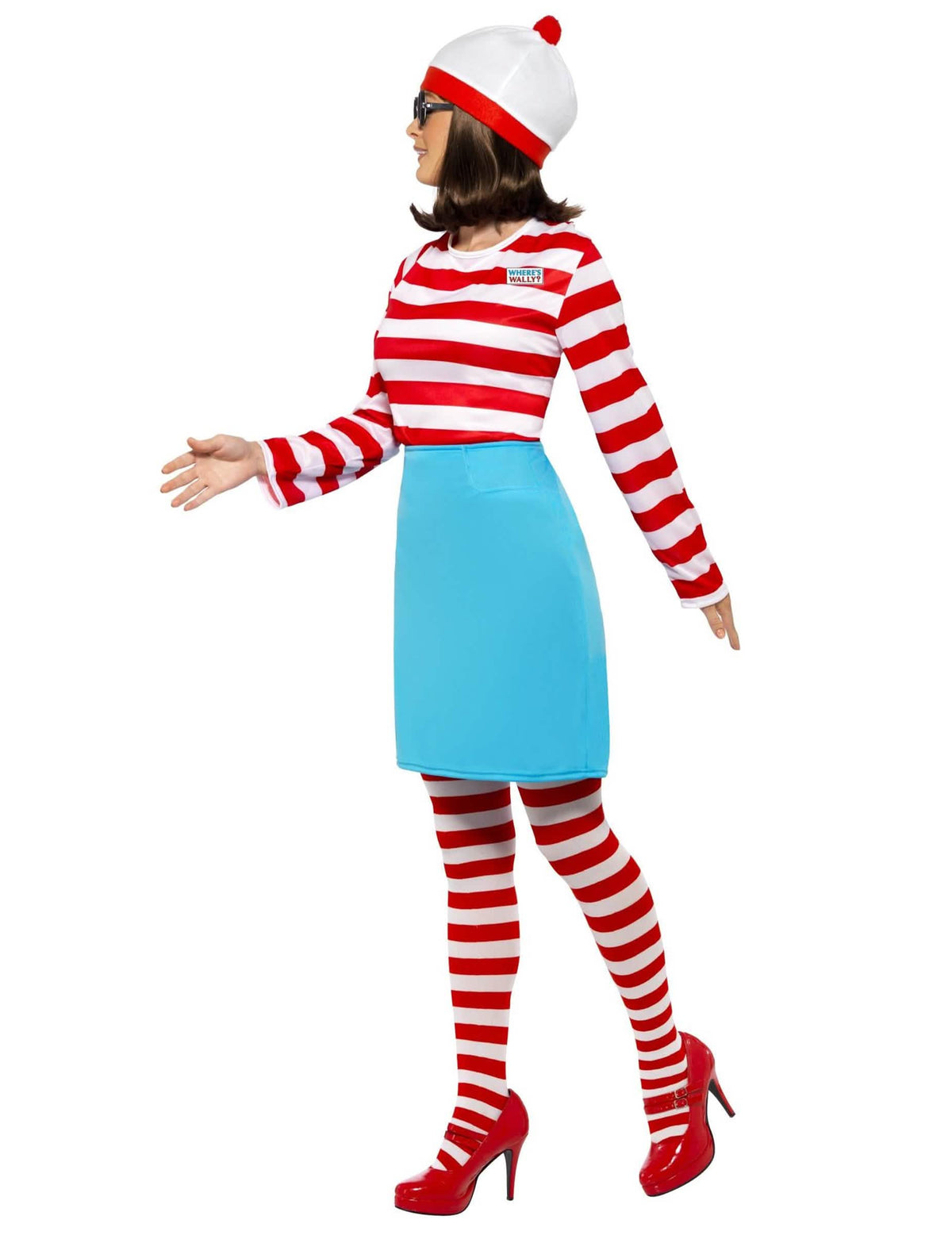 Vista de perfil do disfarce Onde está o Wally ?™ para mulher
