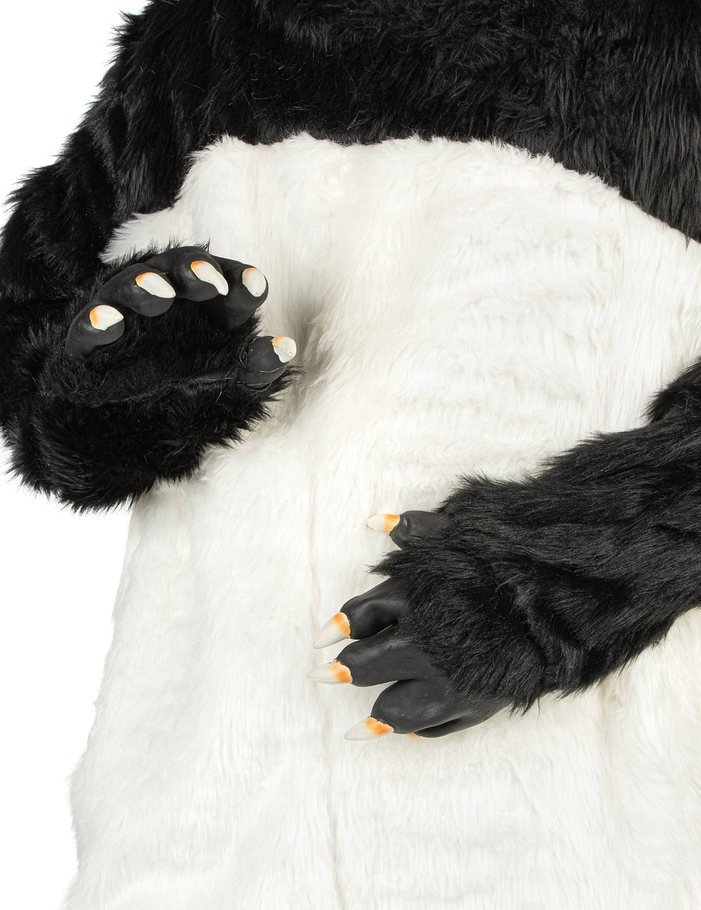 Déguisement de panda pour adulte noir et blanc en fausse fourrure