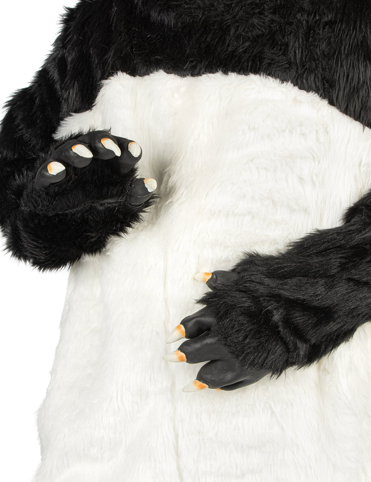 Déguisement de panda pour adulte noir et blanc en fausse fourrure