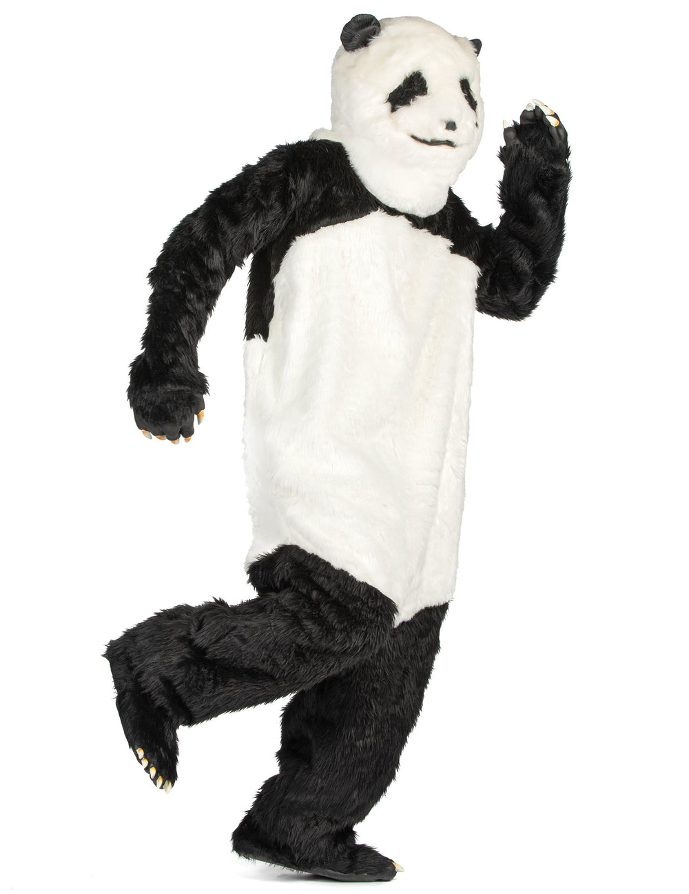 Vue de profil du déguisement de panda pour adulte
