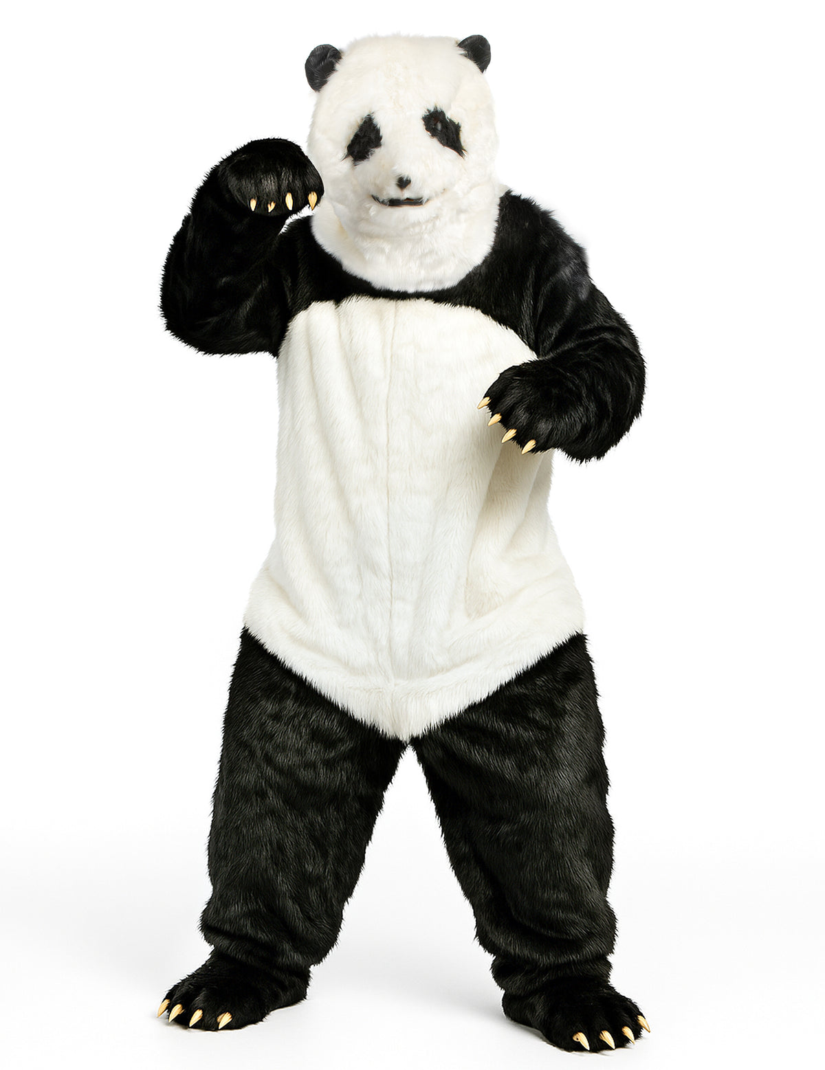 Déguisement de panda pour adulte noir et blanc en peluche