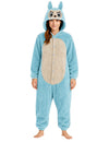 Déguisement peluche monstre pour femme bleu