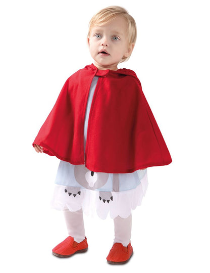 Vue de face du déguisement petit chaperon rouge pour bébé