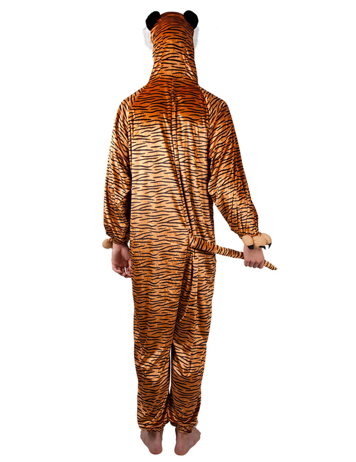 Vue de dos du déguisement de petit tigre pour enfant