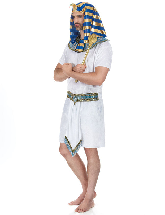 Vue de profil du déguisement de pharaon égyptien