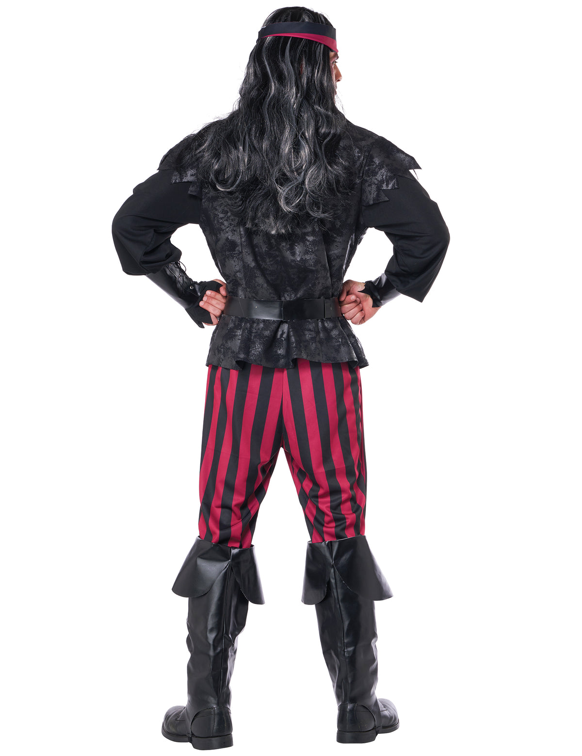 Vue de dos du déguisement Pirate à rayures pour homme