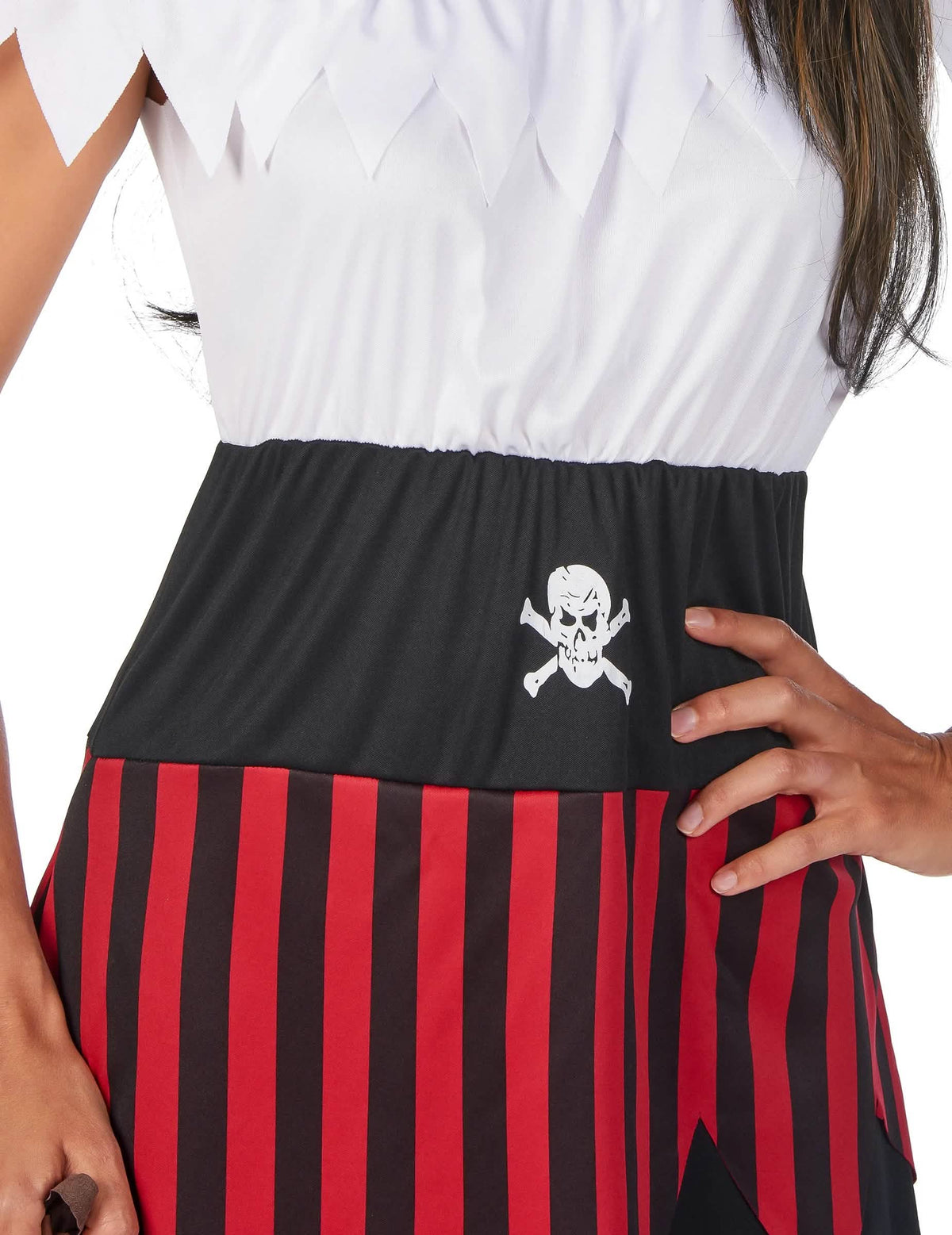 Disfarce de pirata vestido recortado mulher