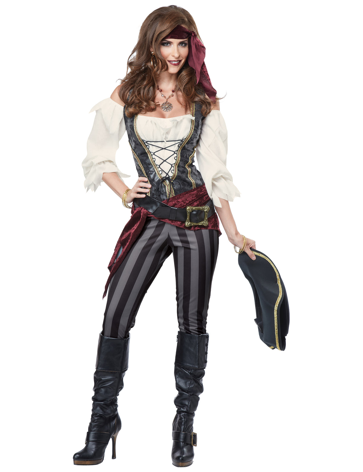 Vue d'ensemble du déguisement de pirate pour femme